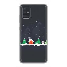 Силіконовий бампер на різдво для Samsung Galaxy A51 5G (A516) (Місто зимове)