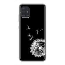 Силіконовий Чохол з кульбабками на Samsung Galaxy A51 5G (A516) (Кульбабка на чорному)