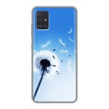 Силіконовий Чохол з кульбабками на Samsung Galaxy A51 5G (A516) (Кульбабка на блакитному)