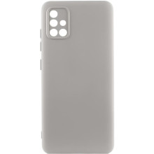 Чехол TPU GETMAN Liquid Silk Full Camera для Samsung Galaxy A51 – Серый