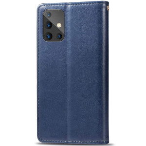 Кожаный чехол-книжка GETMAN Gallant (PU) для Samsung Galaxy A51 – Синий