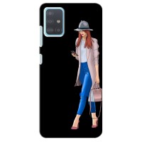 Чехол с картинкой Модные Девчонки Samsung Galaxy A51 (A515) – Девушка со смартфоном