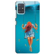 Чехол Стильные девушки на Samsung Galaxy A51 (A515) – Девушка на качели