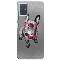 Чехол (ТПУ) Милые собачки для Samsung Galaxy A51 (A515) (Бульдог в очках)