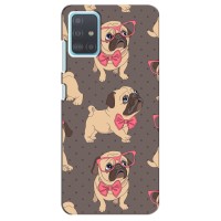 Чехол (ТПУ) Милые собачки для Samsung Galaxy A51 (A515) (Собачки Мопсики)