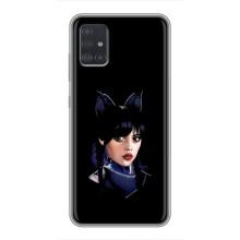 Чехлы Венсдей на Samsung Galaxy A51 (A515) Уэнсдей (AlphaPrint) (серьезная Уэнздей)