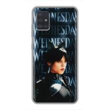 Чехлы Венсдей на Samsung Galaxy A51 (A515) Уэнсдей (AlphaPrint) (Уэнздей кошка)