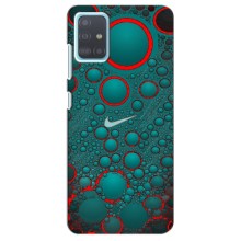 Силиконовый Чехол на Samsung Galaxy A51 (A515) с картинкой Nike (Найк зеленый)