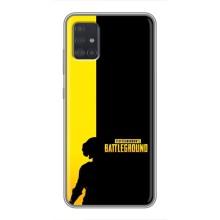 Чехол (TPU) с картинкой "Лого Пабг" на Самсунг Галакси А51 – Battlegrounds