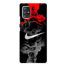 Силиконовый Чехол на Samsung Galaxy A52 5G (A526) с картинкой Nike (Nike дым)