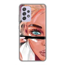 Силіконовый Чохол на Samsung Galaxy A52 5G (A526) з картинкой Модных девушек – Дівчина та вії