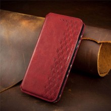 Кожаный чехол книжка GETMAN Cubic (PU) для Samsung Galaxy A52 4G / A52 5G / A52s – Красный