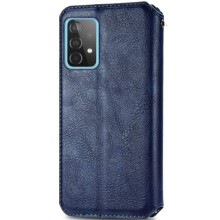 Кожаный чехол книжка GETMAN Cubic (PU) для Samsung Galaxy A52 4G / A52 5G / A52s – Синий