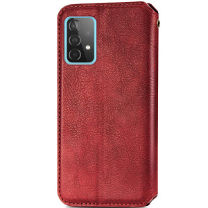 Шкіряний чохол-книжка GETMAN Cubic (PU) для Samsung Galaxy A52 4G / A52 5G / A52s – Червоний