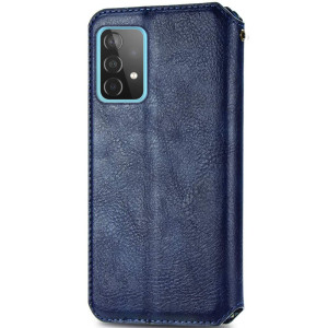 Шкіряний чохол-книжка GETMAN Cubic (PU) для Samsung Galaxy A52 4G / A52 5G / A52s – Синій