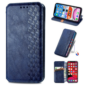 Шкіряний чохол-книжка GETMAN Cubic (PU) для Samsung Galaxy A52 4G / A52 5G / A52s – Синій