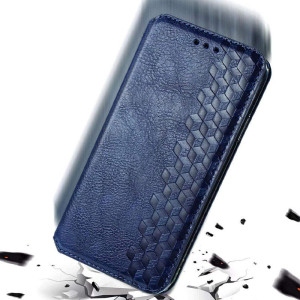 Шкіряний чохол-книжка GETMAN Cubic (PU) для Samsung Galaxy A52 4G / A52 5G / A52s – Синій