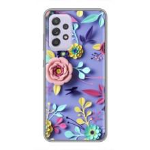 Чехлы с Цветами для Samsung Galaxy A52 (VPrint) (Цветочный дизайн)