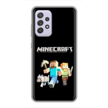 Чехол Майнкрафт на Samsung Galaxy A52 (AlphaPrint) Minecraft (герои Minecraft)