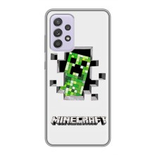 Чехол Майнкрафт на Samsung Galaxy A52 (AlphaPrint) Minecraft (крипер Майнкрафт)