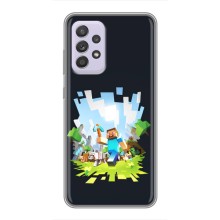 Чехол Майнкрафт на Samsung Galaxy A52 (AlphaPrint) Minecraft (персонажи Minecraft)