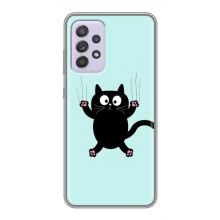 Чехол с принтом для Samsung Galaxy A52 (AlphaPrint) Модные коты (Падающий кот)