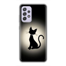 Чехол с принтом для Samsung Galaxy A52 (AlphaPrint) Модные коты (Силуэт котика)