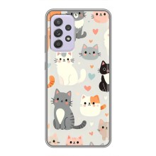 Чехол с рисунком кот на Samsung Galaxy A52 (Коллаж котов)
