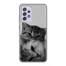 Чехол с рисунком кот на Samsung Galaxy A52 (Пара котов)