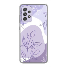 Силиконовый чехол с принтом в цветах на Samsung Galaxy A52 – Фиолетовый дизайн