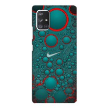 Силиконовый Чехол на Samsung Galaxy A52 с картинкой Nike – Найк зеленый