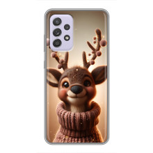 Яркий чехол для Samsung Galaxy A52 с Зимними Оленятами – Олень в свитере