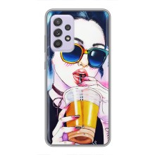 Чехол с картинкой Модные Девчонки Samsung Galaxy A52s 5G (A528) (Девушка с коктейлем)
