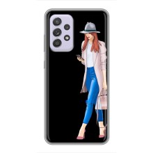 Чехол с картинкой Модные Девчонки Samsung Galaxy A52s 5G (A528) (Девушка со смартфоном)
