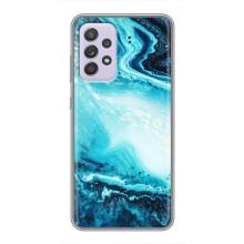 Мраморный чехол на Samsung Galaxy A52s 5G (A528) (VPrint) (Голубой мрамор)