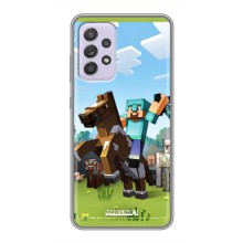 Чохли для Samsung Galaxy A52s 5G (A528) (Персонажі МайнКрафт) – На коні
