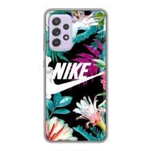 Силиконовый Чехол на Samsung Galaxy A52s 5G (A528) с картинкой Nike (Цветочный Nike)