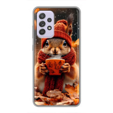 Друкований чохол 'Звірята з кавою' для Samsung Galaxy A52s 5G (A528) – Білка з кавою
