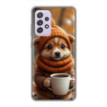 Друкований чохол 'Звірята з кавою' для Samsung Galaxy A52s 5G (A528) – Песик з кавою