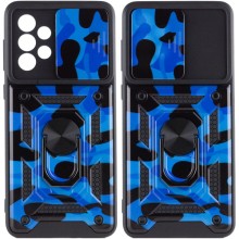 Ударопрочный чехол Camshield Serge Ring Camo для Samsung Galaxy A53 5G (Синий)