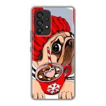 Бампер для Samsung Galaxy A53 (5G) с картинкой "Песики" (Грустная собака)