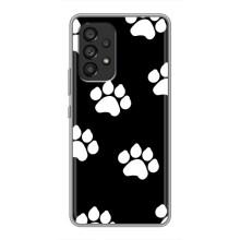 Бампер для Samsung Galaxy A53 (5G) с картинкой "Песики" (Следы собак)
