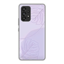 Чохол квітковий дизайн для Samsung Galaxy A53 (5G) – Монстера фіолетова