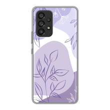 Силиконовый чехол с принтом в цветах на Samsung Galaxy A53 (5G) – Фиолетовый дизайн