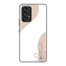 Силиконовый чехол с принтом в цветах на Samsung Galaxy A53 (5G) – Нюдовый дизайн