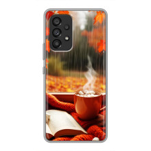 Чехол с уникальным дизайном «Осень с кофе» для Samsung Galaxy A53 (5G) – Кофе и дождь