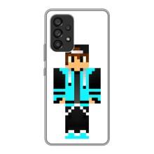 Чохли для Samsung Galaxy A53 (5G) (Персонажі МайнКрафт) (Хлопчик у блакитному)