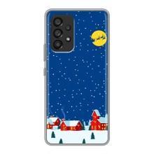 Силиконовый бампер на рождество для Samsung Galaxy A53 (5G) (Город в снегу)