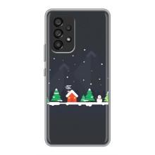 Силиконовый бампер на рождество для Samsung Galaxy A53 (5G) (Город зимний)