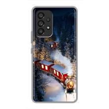 Силиконовый бампер на рождество для Samsung Galaxy A53 (5G) (Поезд)